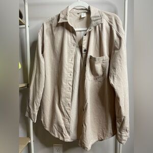 H&M corduroy button down size XS NWT